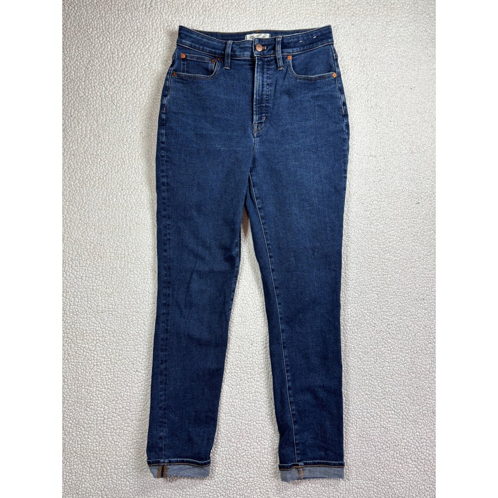 Madewell The Curvy Perfect Vintage Jean Women 28T Dark Wash Straight Mom Jeans